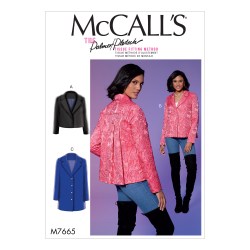 7665 MCCALLS PALMER PLETSCH LOOSE LINED BACK YOKE JACKET LENGTHS PATTERN 16-24 UNCUT